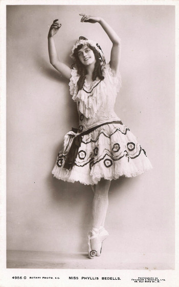 Photograph of ‘Phyllis Bedells’ c. 1911. Rotary Photographic Series, Royal Academy of Dance.