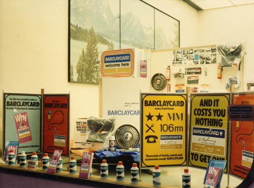 Photo of early advertising at a garage