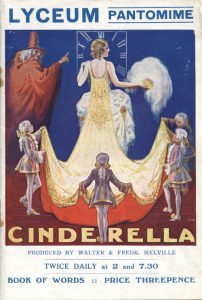 Theatre poster for the pantomime Cinderella.