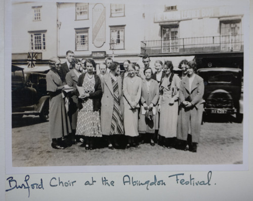 Holst with her Burford choir at the Abingdon Festival, 1933 (ref no. HOL/2/7/6/109)