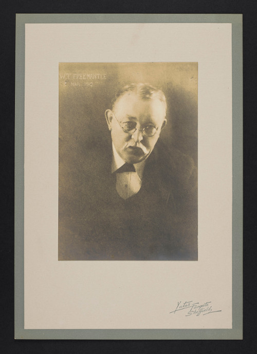 Photograph of W.T. Freemantle, 1912. Leeds University Library, Special Collections, MS 1700/6/7.