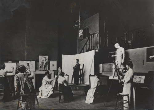 Art studio at York Place, c.1900