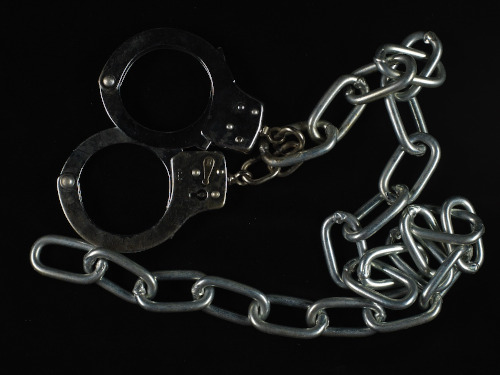 MS 254 A980/5/4/3 Handcuffs used at demonstrations.