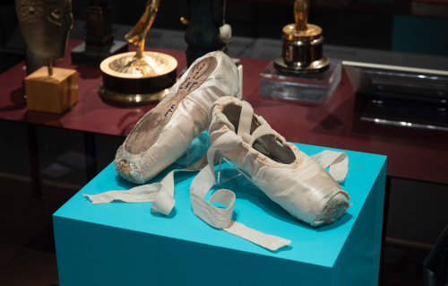 Shoes worn by Darcey Bussell at her farewell performance with the Royal Ballet, 8 June 2007. Photo © V&A 