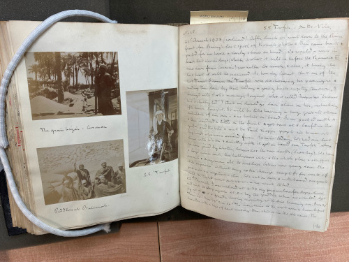 Pages from Volume X of Heron-Allen’s travel journals, featuring Egypt