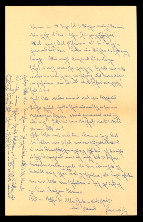 Emmerich Menzner, SS Oberreiter: letter from Poland (1942), second page.